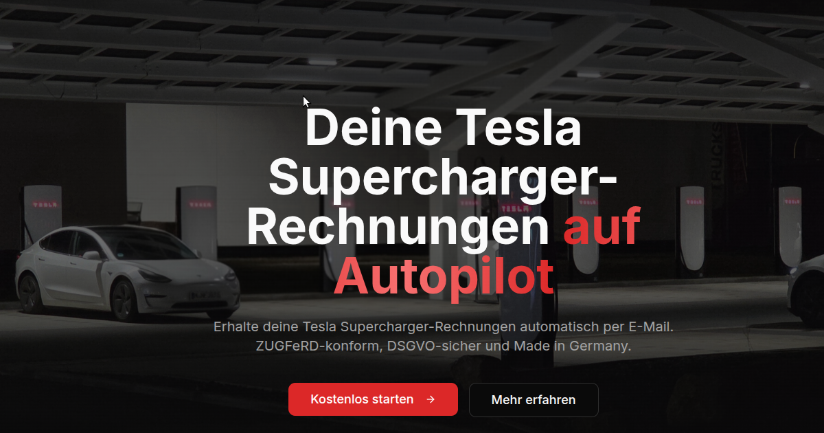 ChargerInvoice - Automatische Rechnungen für Tesla Supercharger